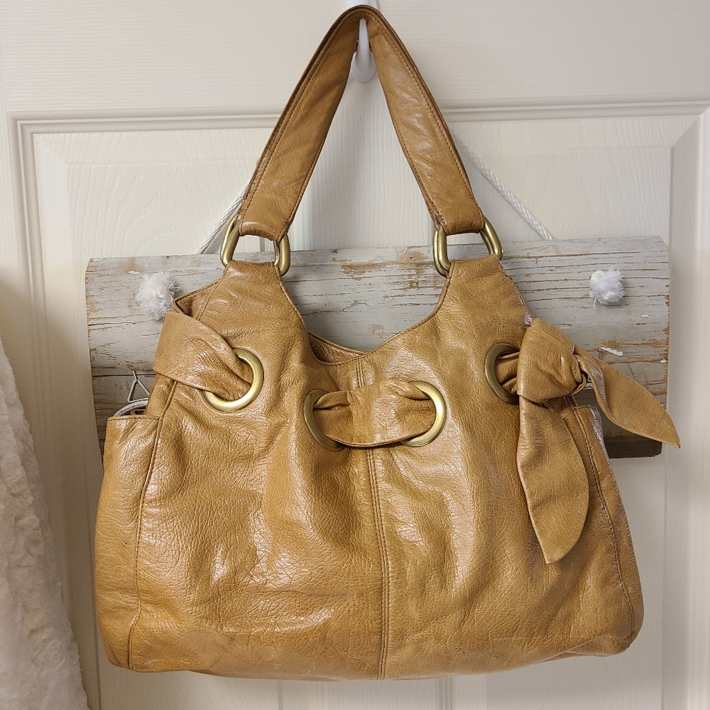 Kooba Vintage Tanned Leather Handbag Shoulderbag